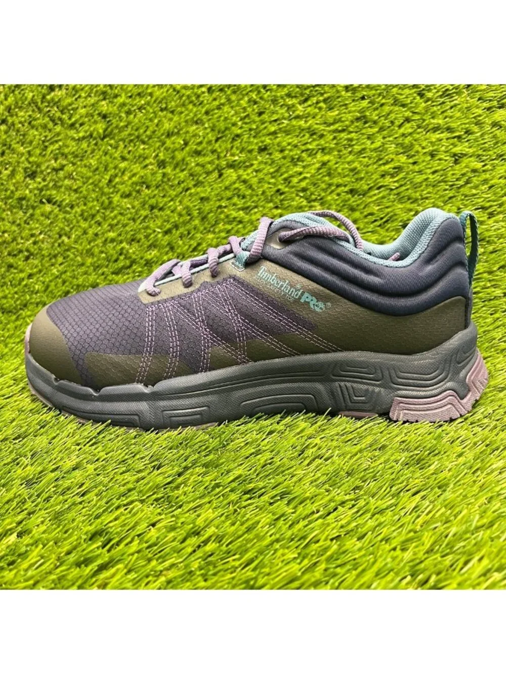 Timberland Pro XR-1 Womens Size 9 Purple Blue Black Alloy Toe Safety Work Shoes